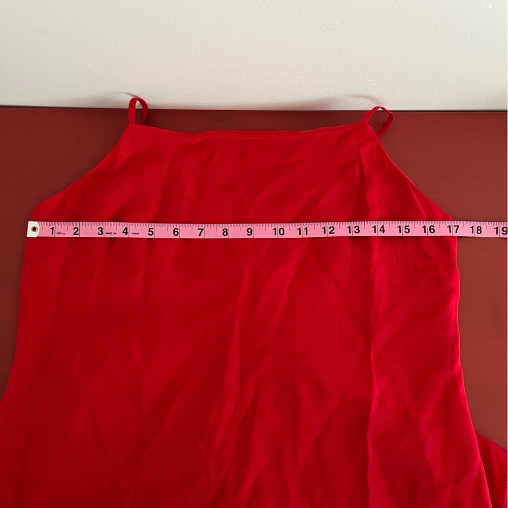 Madewell Red Silk Dress. Size 8. NWT - Picture 7 of 7